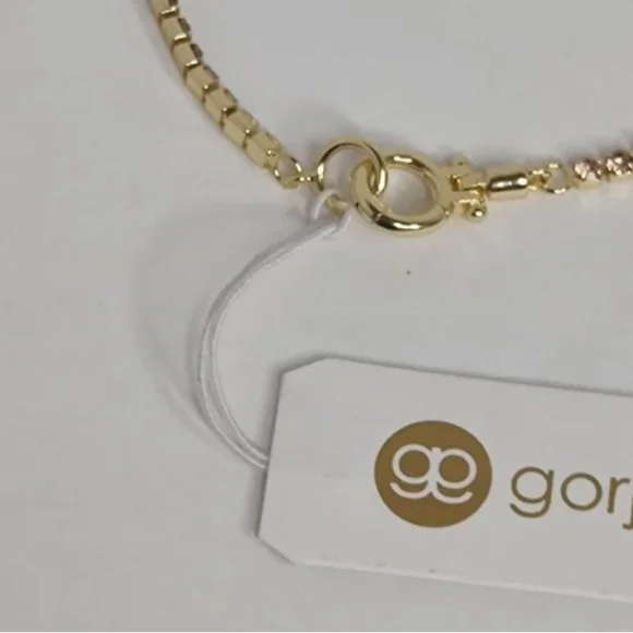 Gorjana Bracelet Lexi 18K Gold Plated Crystal Blush Pink NEW - Picture 5 of 10